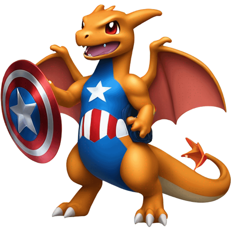 Charizard as captain america emoji