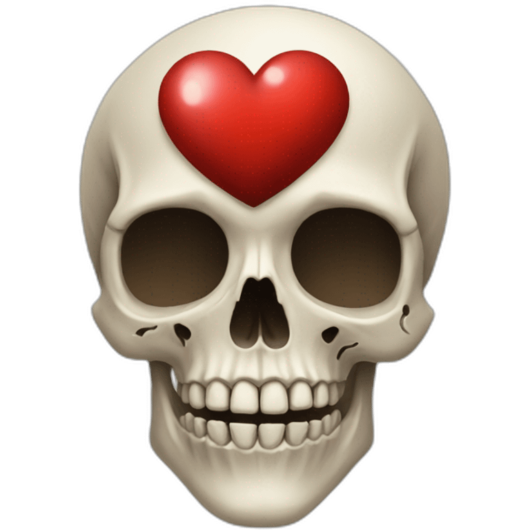 Skull heart emoji