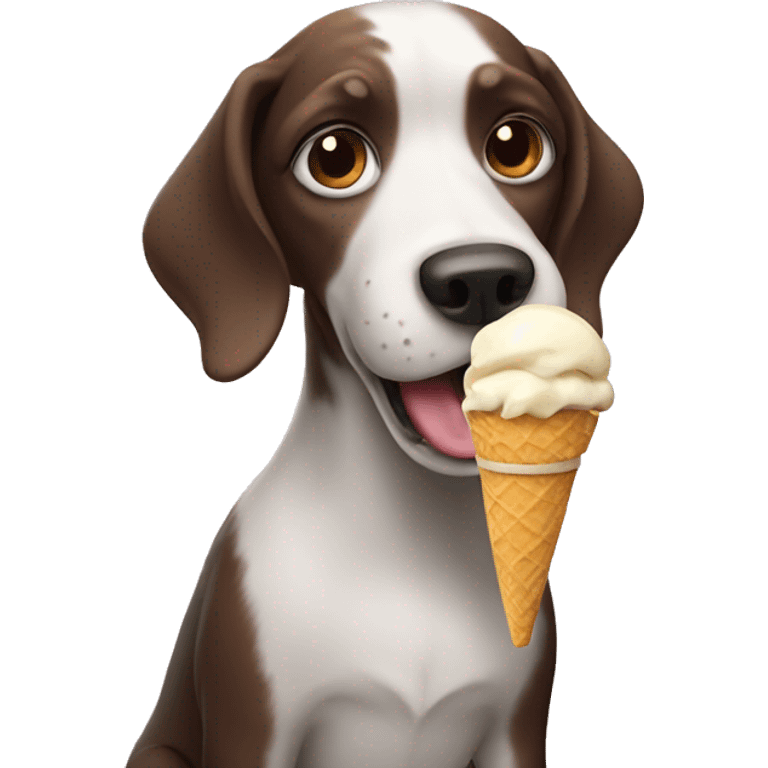 dog eating icecream emoji