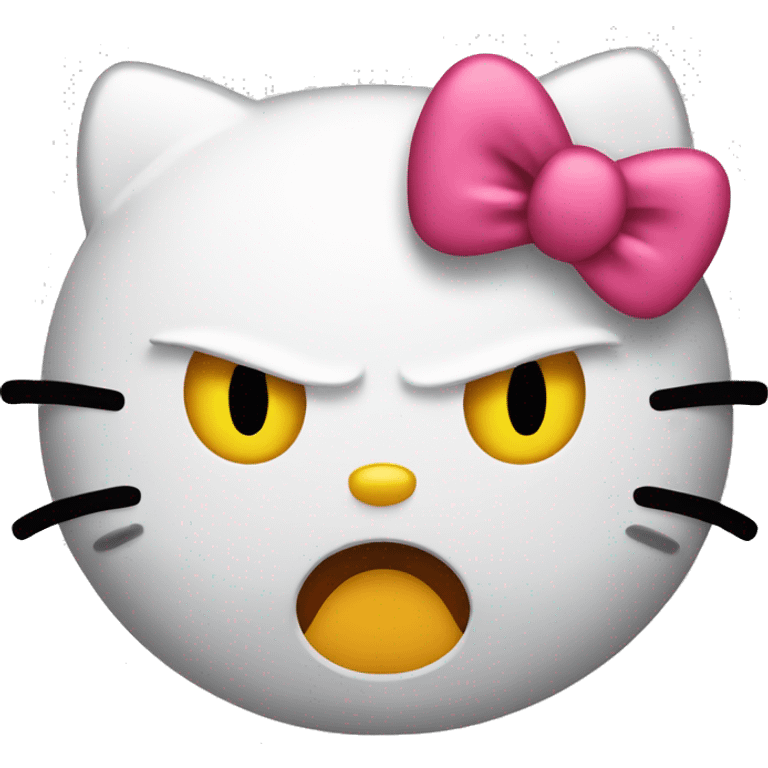 Angry hello kitty face  emoji