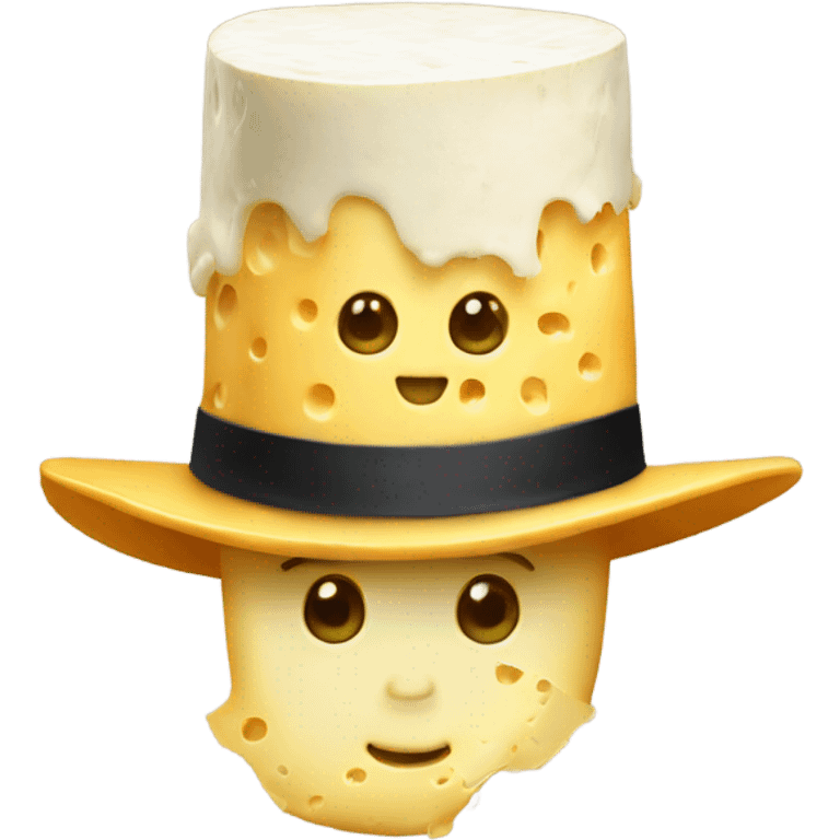 Cheese with a tophat emoji