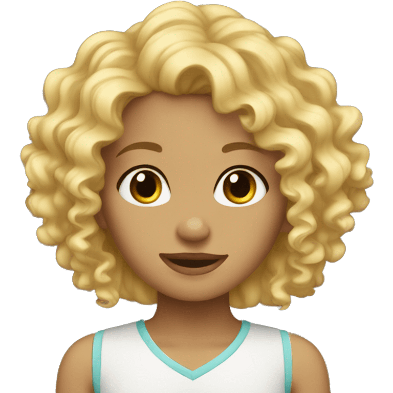 blond curly girl emoji