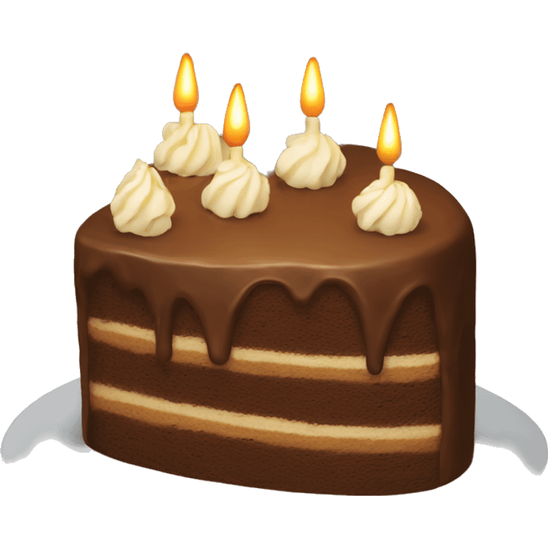 Brown birthday cake emoji