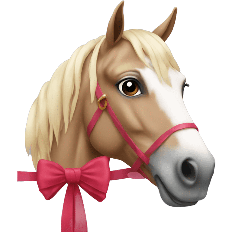 Horse with bow emoji