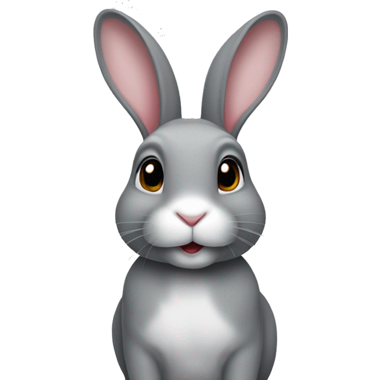 Gray French lip rabbit  emoji