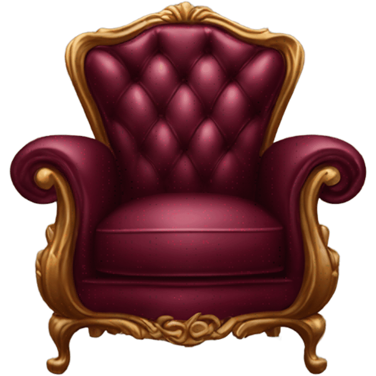 burgundy luxury chair emoji