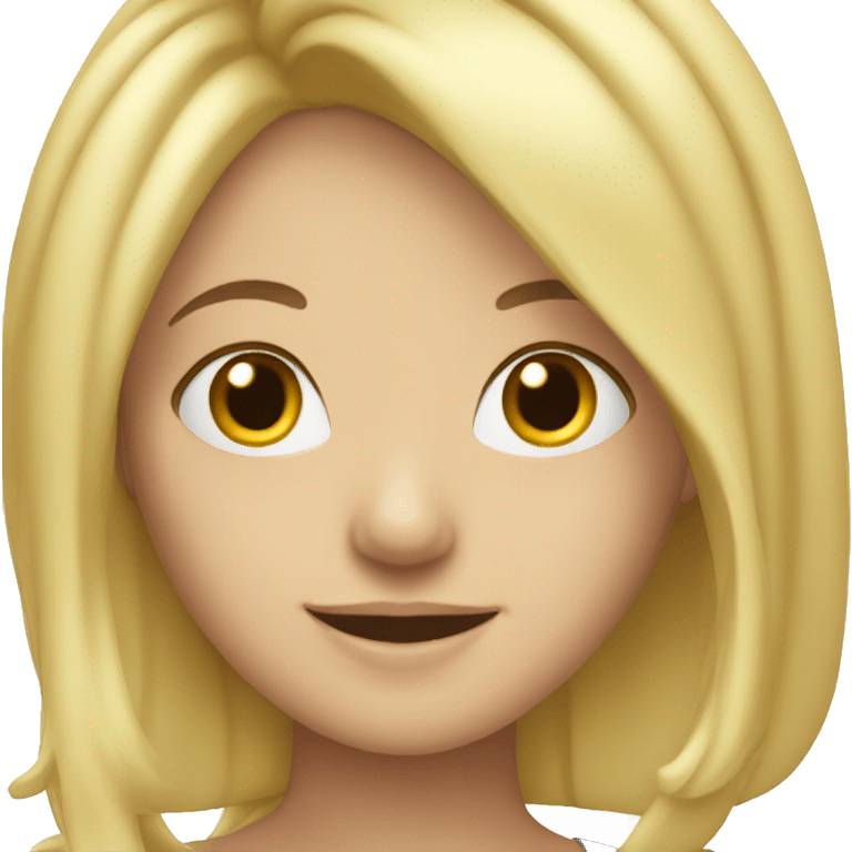 blonde girl smiling emoji