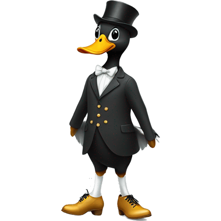 Duck with tap shoes emoji