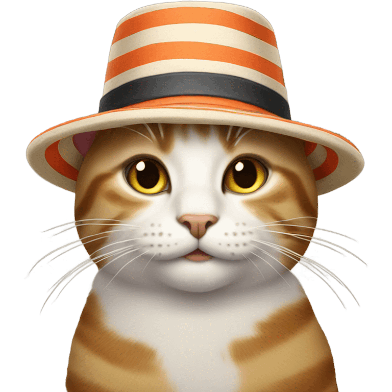 A cat in a hat emoji