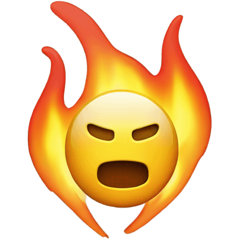 The Android logo on fire emoji