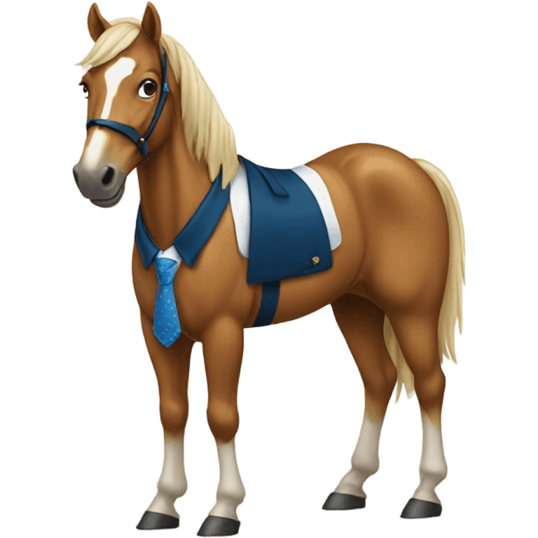 Horse wearing a tie  emoji