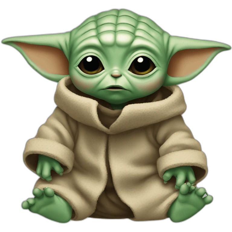 Baby yoda farting emoji