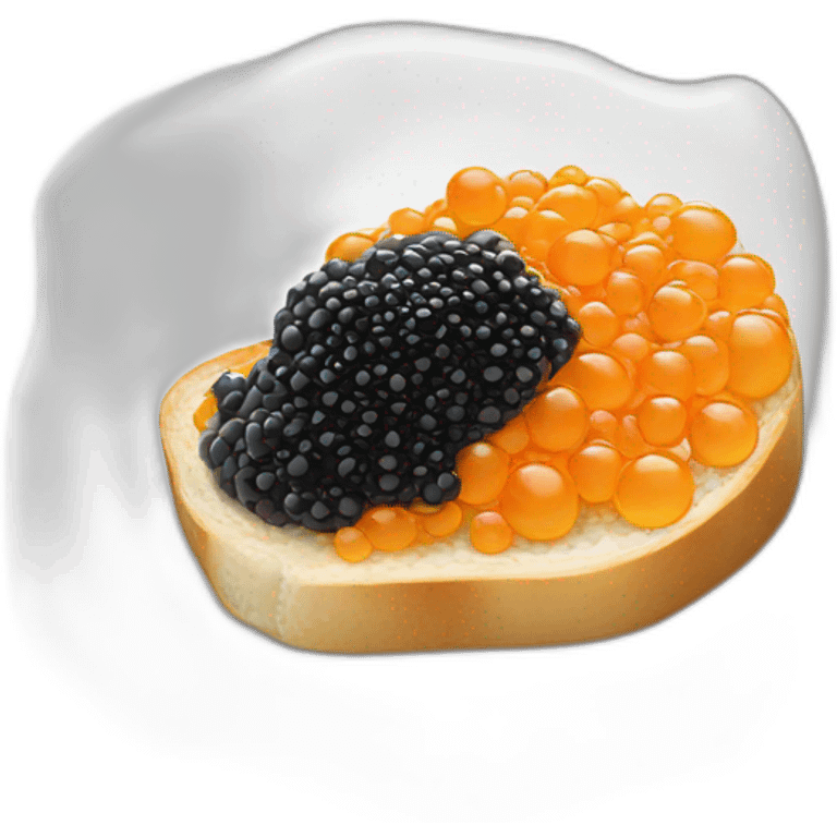 Caviar on the white bred emoji