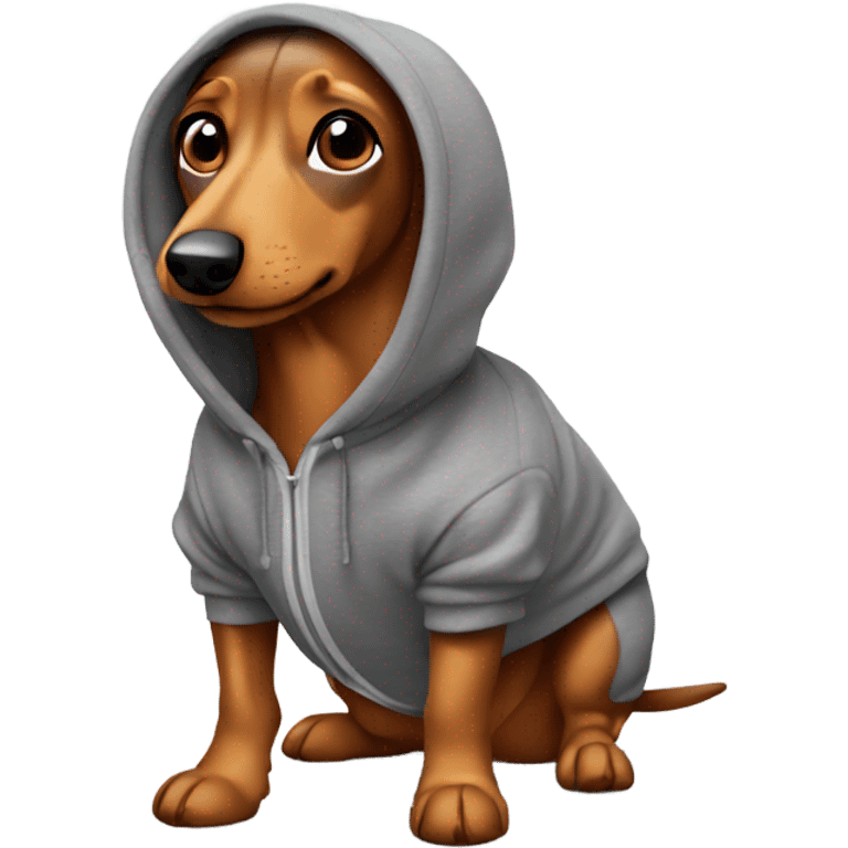 Wiener Dog wearing a hoodie emoji