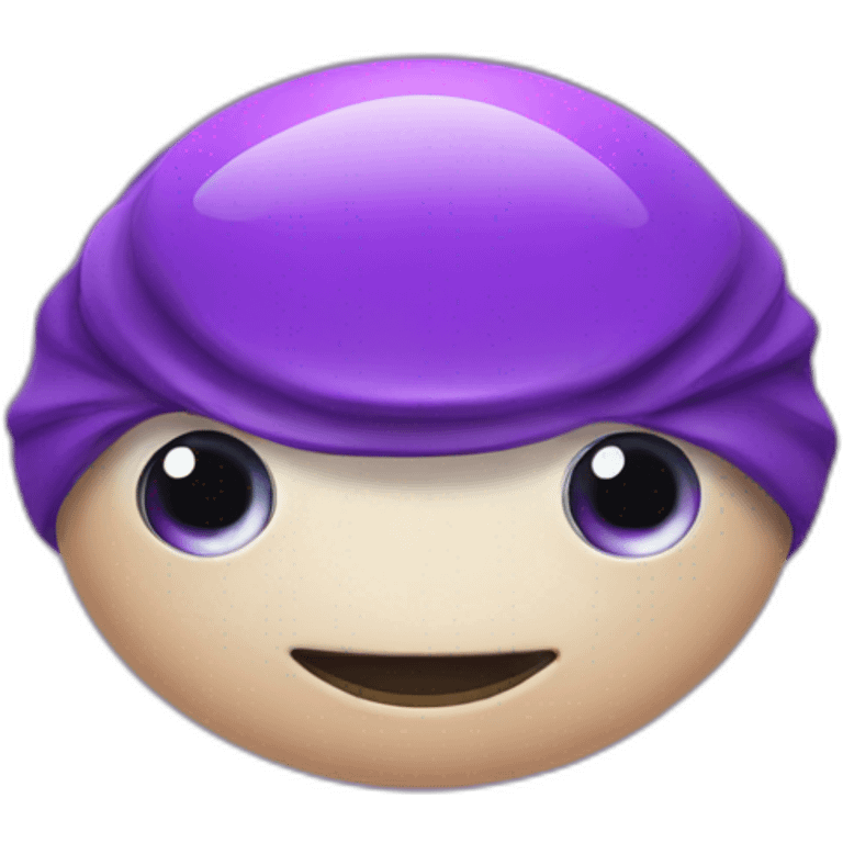 purple ring with eyes on the top emoji