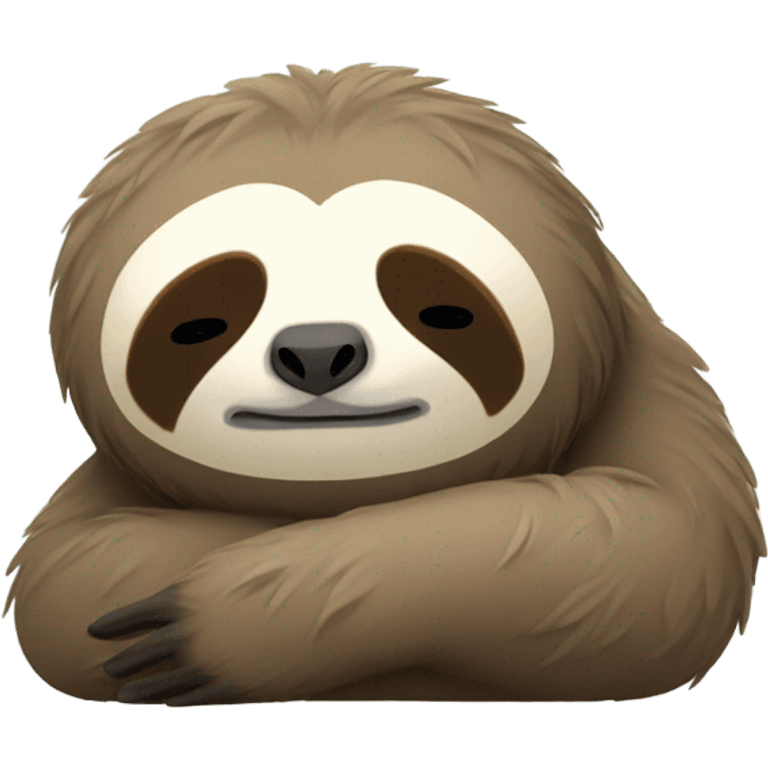 very tired sloth lying face down emoji