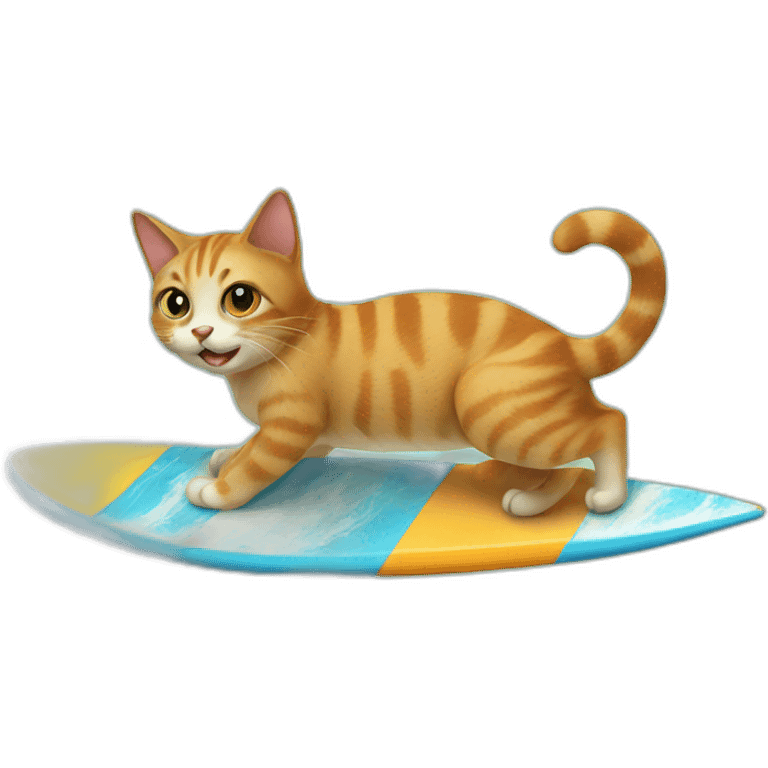 Cat on a surfboard emoji