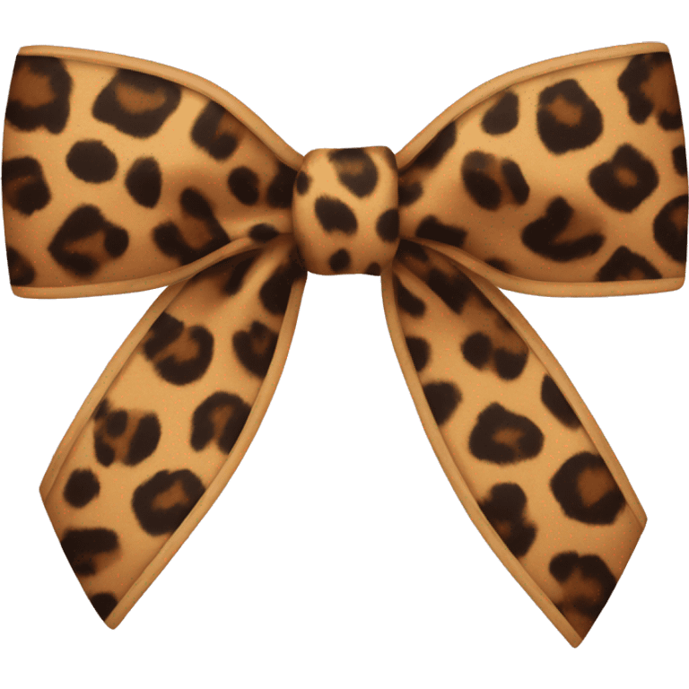 Leopard print bow emoji