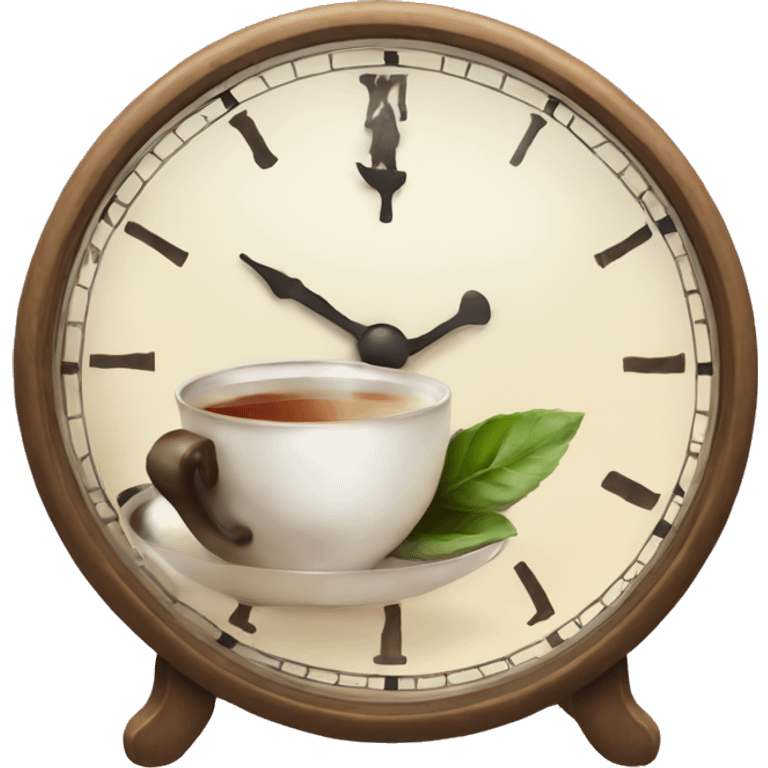 Clock tea emoji