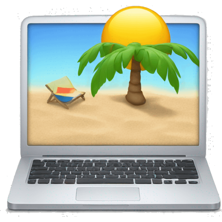 laptop in the summer emoji