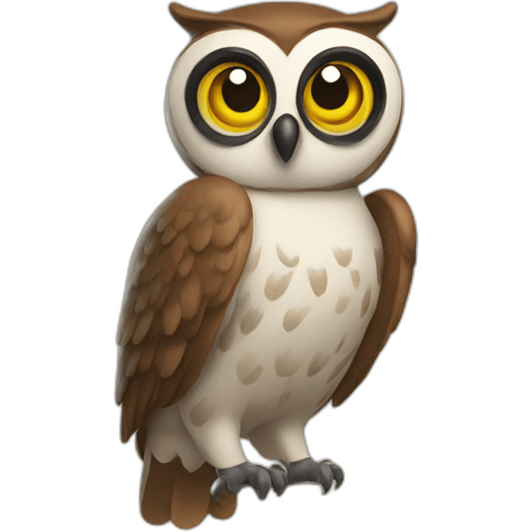 a goofy owl emoji