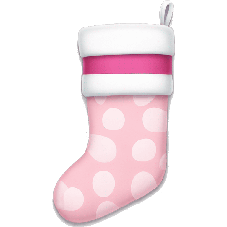 Pink and White Christmas Stockings emoji