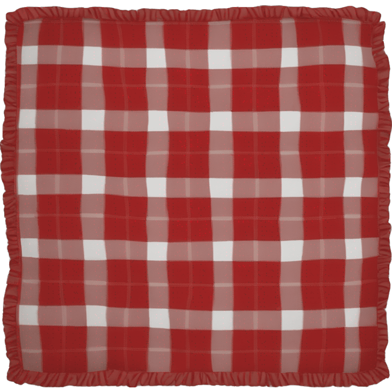 Red plaid blanket folded emoji