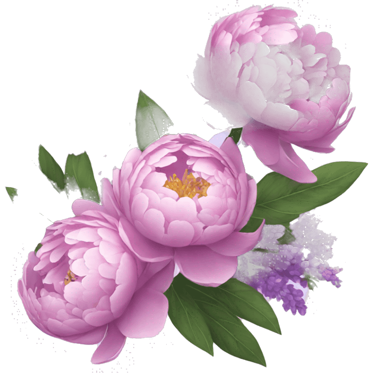 Peonies and lilacs  emoji