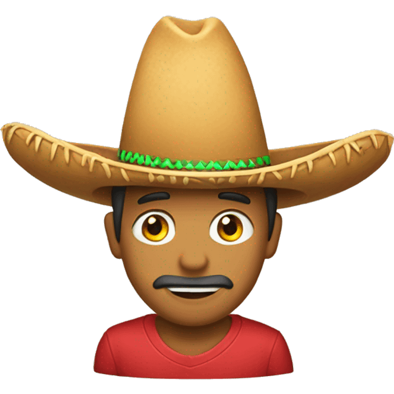 cucaacha con gorra de mexicano emoji