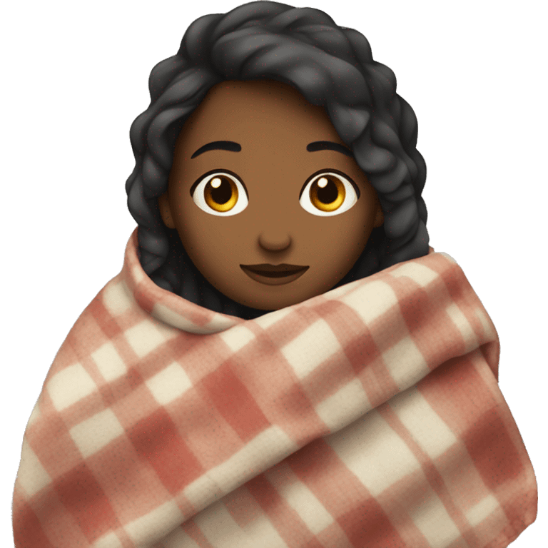 Girl with blanket emoji