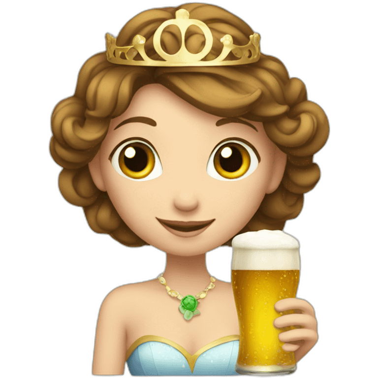 Princess with bier emoji