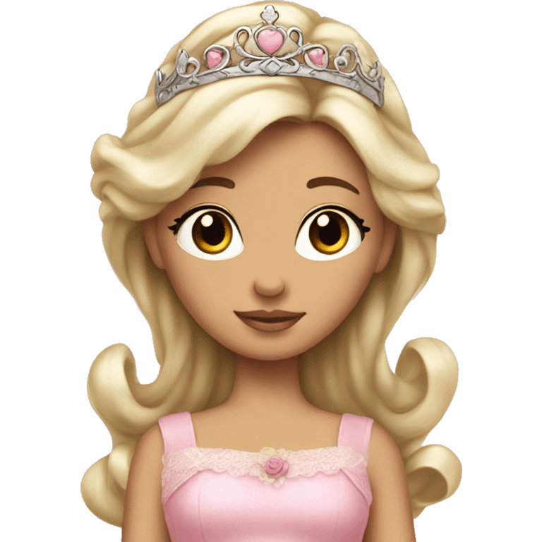 Pink shabby chic princess emoji