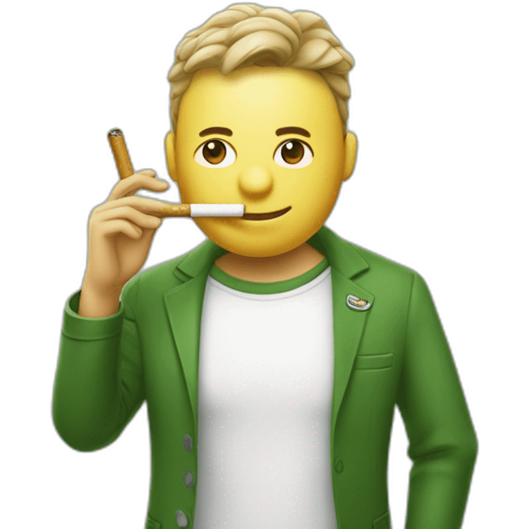 Tchoupie sacoche Lacoste avec une cigarette  emoji