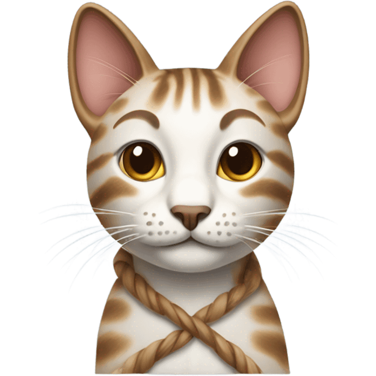 Make a cat with braids emoji