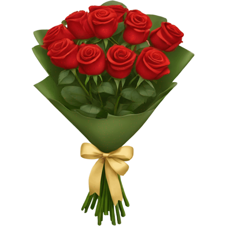 bouquet of 12 red roses emoji