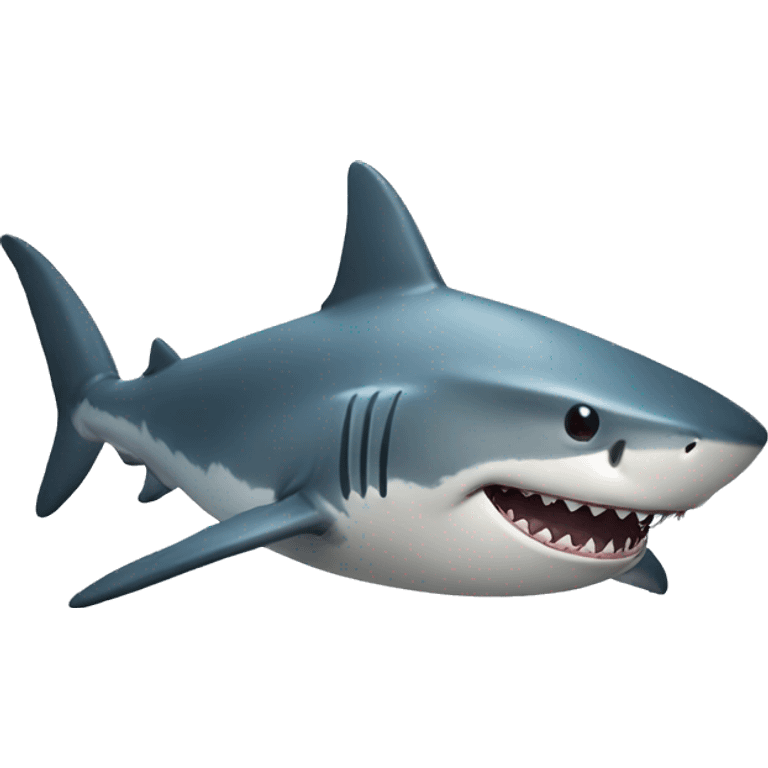 A shark smiling  emoji