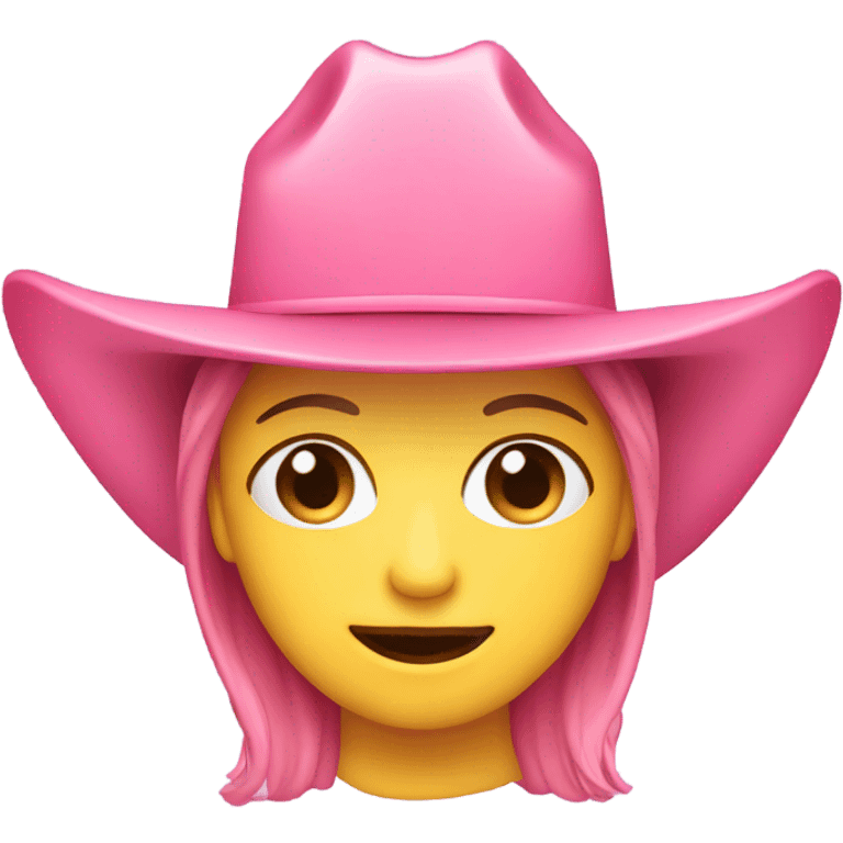 Pink cowgirl hat emoji