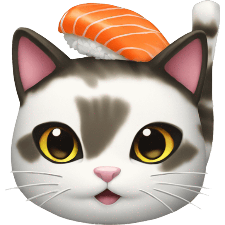 Sushi with cat in it emoji