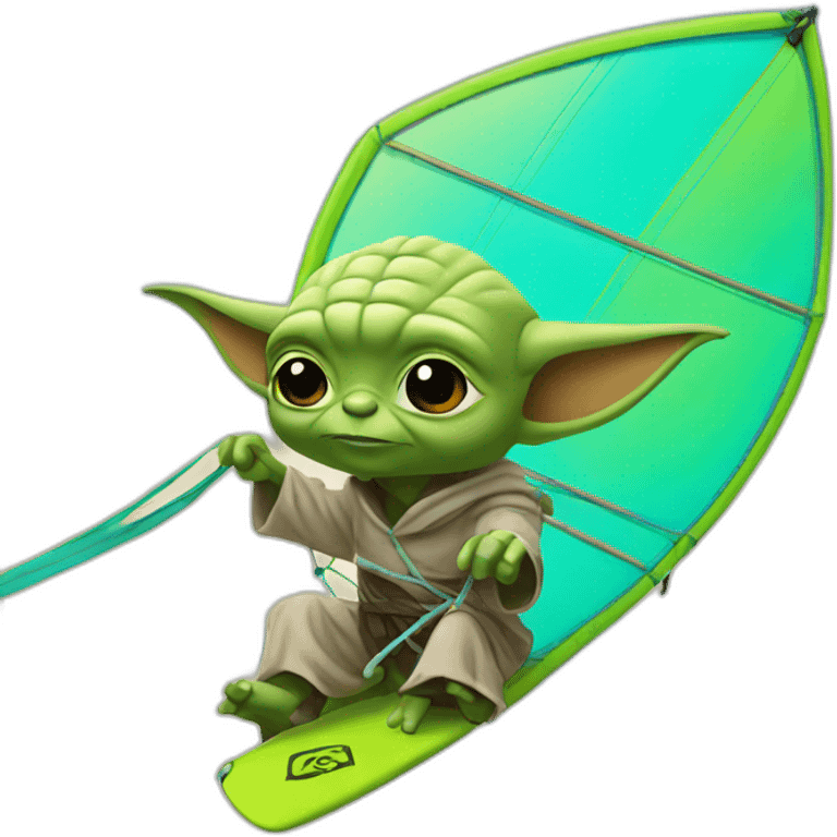 yoda on a kite surf emoji