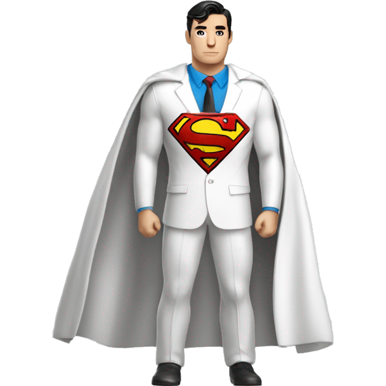 White suit superman with chest letter U emoji