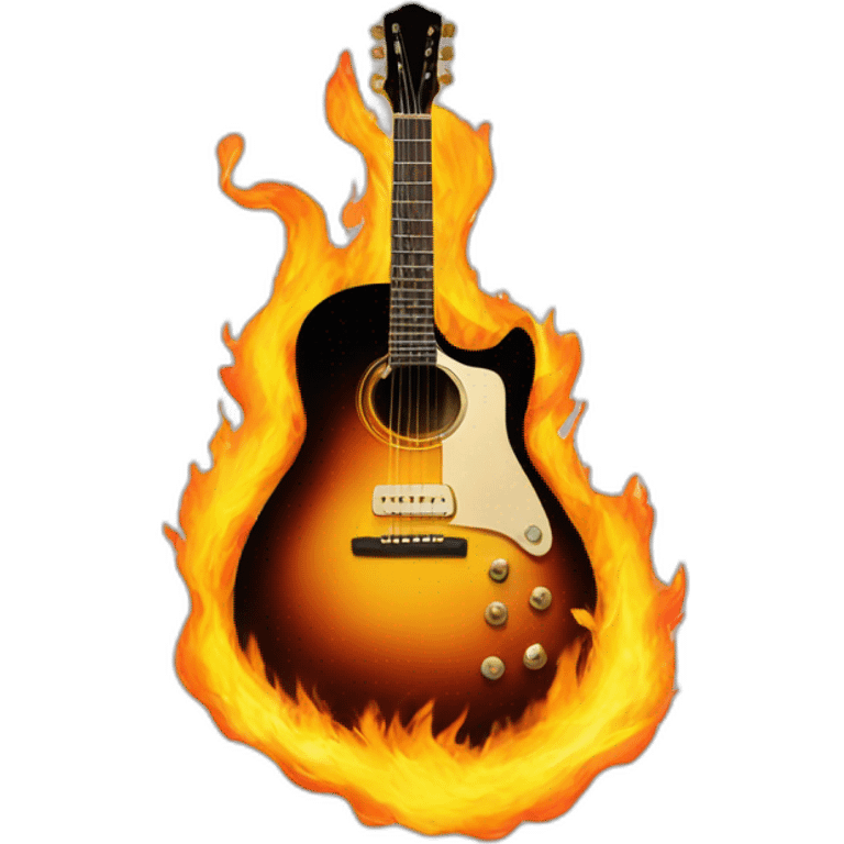 Guitar on fire emoji