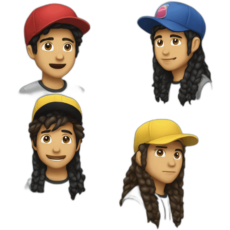 guy longhair and coboy beebop casquette emoji