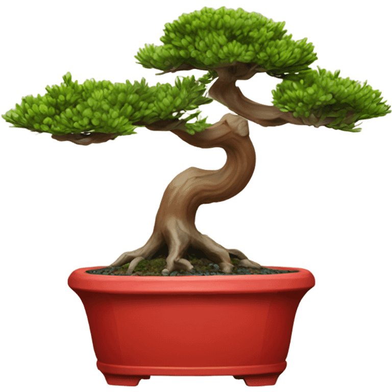 juniper bonsai in a red pot emoji