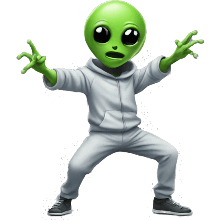 Alien doing a dab emoji