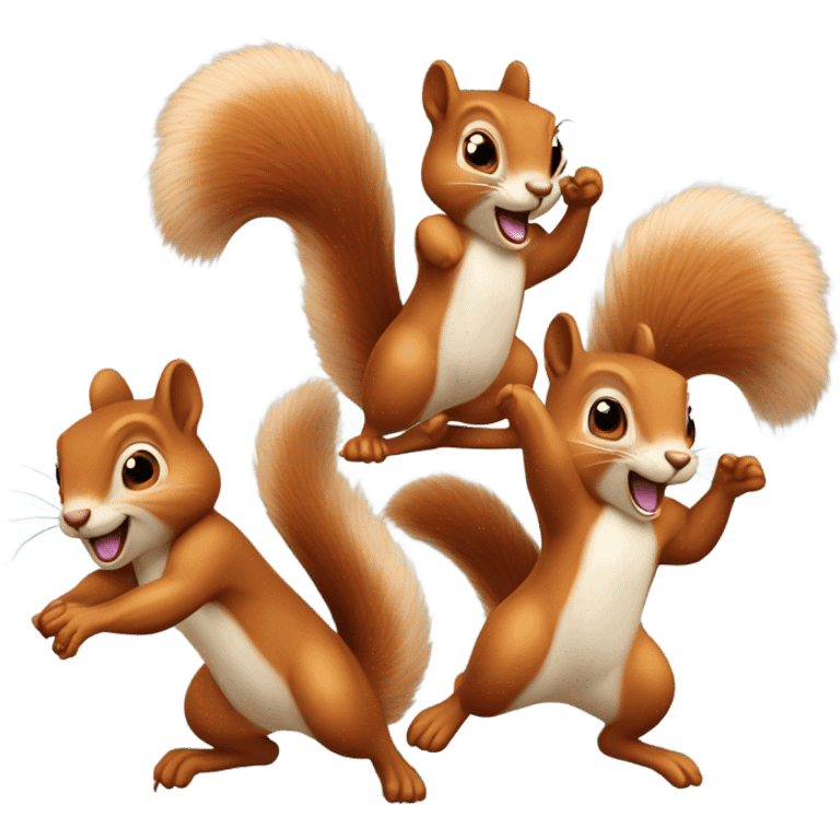 Bunch of running squirrels emoji