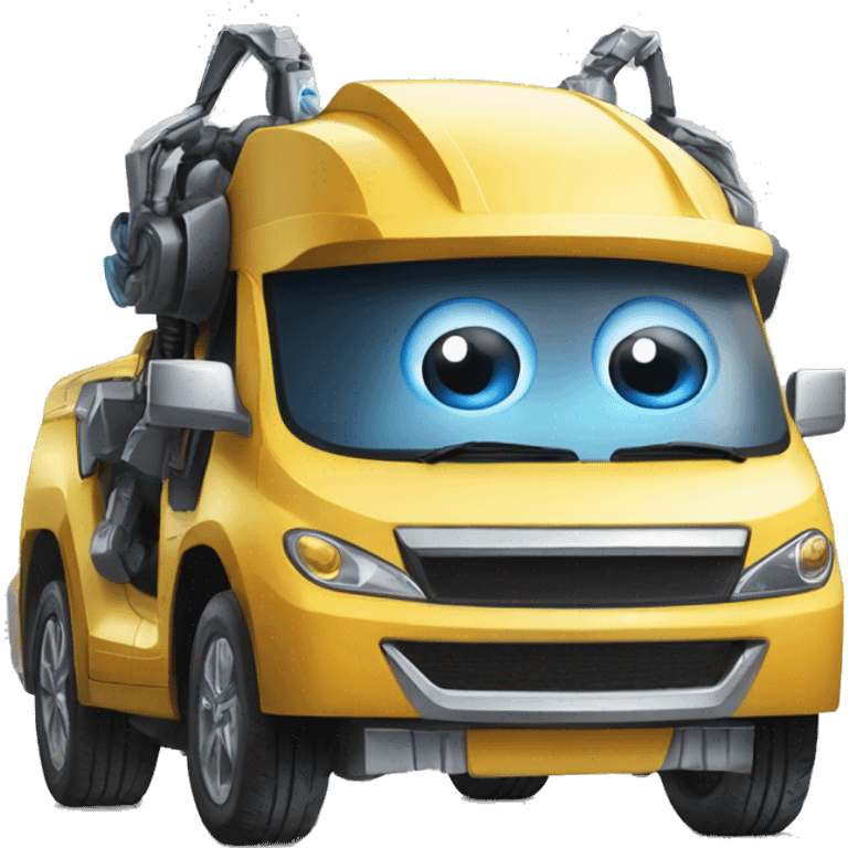 Transformer driving a byd emoji