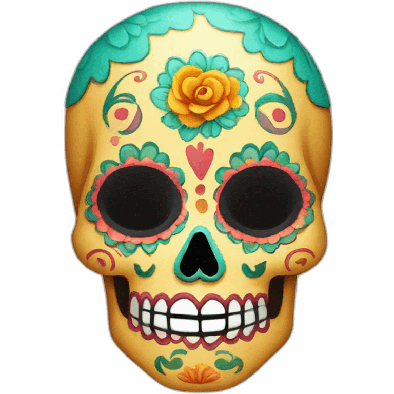 a dia de los muerte head emoji