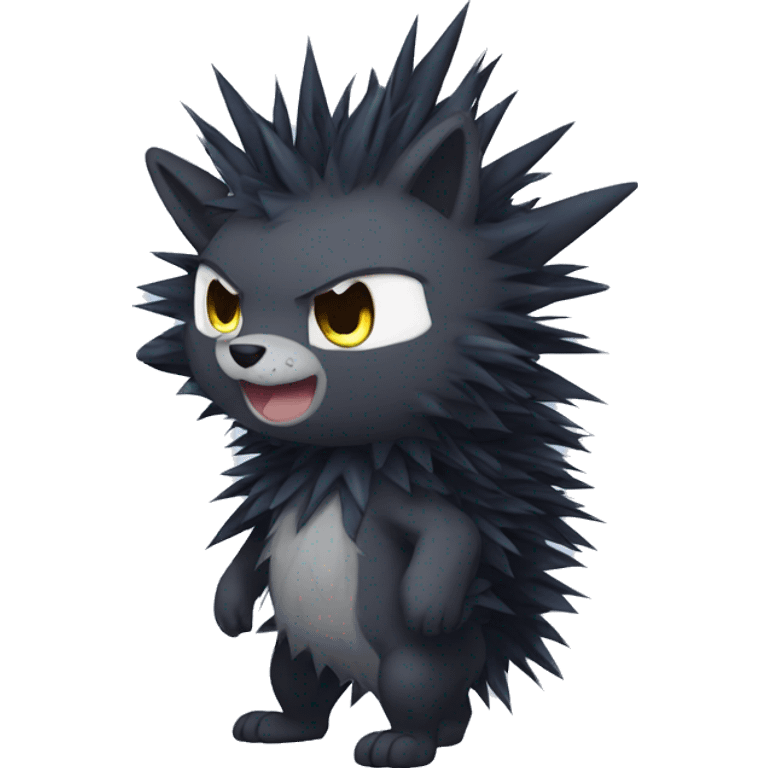 Dark Edgy Cool Cute Fluffy Spiky FurSona Fakemon Full Body emoji