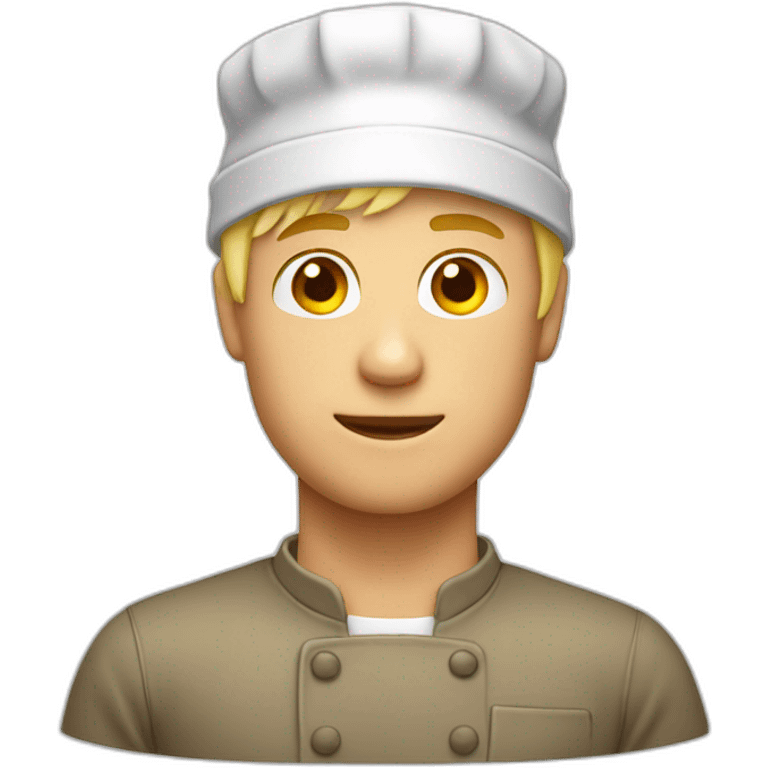 blond man with kitchen hat emoji