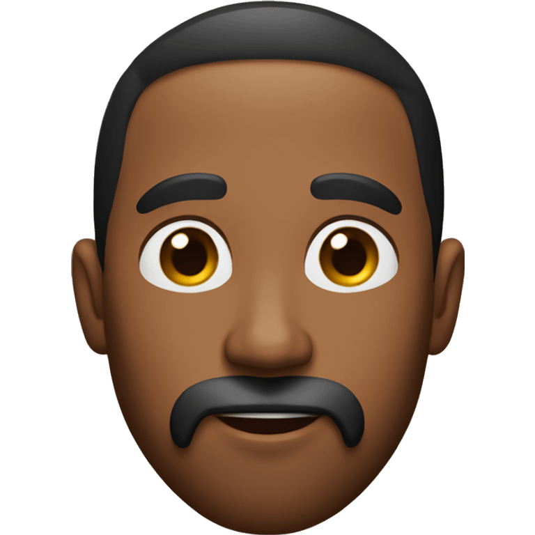 Brown skin man with a blac beard  emoji